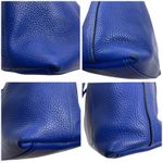 Longchamp  Le Roseau Essential Tote Bag Shoulder Bag Pebble Leather Blue Photo 16