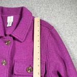 Joie  Medium Jacket Button Boiled Wool Purple Pockets Shacket Womens Long Sleeve Photo 4