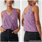 Free People Free‎ People Your Twisted Tank Top Bubble Hem Summer Bloom Combo S Photo 1