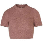 SKIMS  Cozy Knit Crop Top Rose Clay Size S/M Photo 0