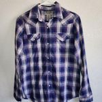 Wrangler Plaid pearl snap flannel size small Photo 0
