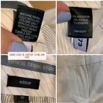 EXPRESS DESIGN STUDIO "EDITOR" TAN AND CREAM PIN STRIPE WALKING SHORTS (10) Photo 11