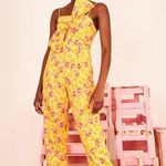 Farm Rio Banana Sunshine Bow Top Jumpsuit In Multi Photo 0