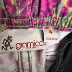 Gramicci Womens Climbing Pant Purple Green Floral Pattern Integrated Belt Size 4 Photo 6
