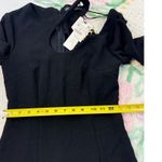 ZARA  Mini Dress Black Long Sleeve Cut‎ Out Gold Chain Detail Party Cocktail Photo 3