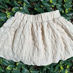 ZARA  Yellow White Cottagecore Bubble Mini Skirt Size XS Photo 0