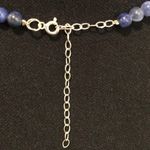 Sodalite Beaded Choker Necklace Lapis Lazuli Sterling Silver Pendant Extension Blue Photo 7