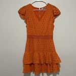 Alice + Olivia ALICE AND OLIVIA Markita Smocked Fil Coupé Silk And Cotton-blend Mini Dress Photo 2