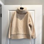 Tuckernuck ‎ Teddy Fleece Rollins cowel neck tan sweatshirt Photo 2