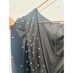 Mac Duggal  55797 Black Rhinestone Encrusted Long Sleeve V-Neck Jersey Gown sz 6 Photo 12