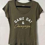 EXPRESS Game Day & Champagne Green & Gold S/S Tee Size XS Photo 2