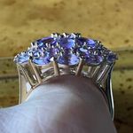Natural Lavender Amethyst Sterling Silver Cocktail Ring Size 9.25 Gold Photo 1