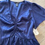 AQUA  navy zebra print tie top 🌷 Photo 5