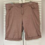 Buffalo David Bitton  Dusty Rose Samuella Mid Rise Bermuda Shorts Size 14/34 VGUC Photo 0