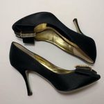Dolce & Gabbana , baguette bow , black satin pumps, heels size 7 Photo 6