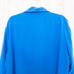 Victoria's Secret VTG  Womens Silk Pajama Top Size M Blue Gold Label Quiet Luxury Photo 6