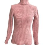 Sundance Turtleneck Ribbed Knit Pullover Sweater Marled Coral Small READ ! Photo 0