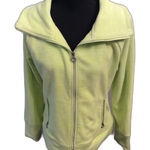 Calvin Klein  Medium Quick Dry Cell Phone Pocket Lime Green Zip Up Jacket Photo 0