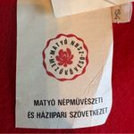 Vintage Matyo Folk Art Hungarian Red Felt Embroidered Floral Vest 164 Photo 6