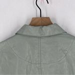 ZARA Combination Oversized Mint Faux Leather Button Front Shacket Size S Photo 7