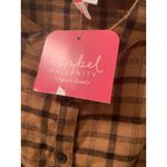 Isabel Maternity Women's Plus Size XXL Flannel Brown Black Long Sleeve Shirt Top Photo 6