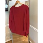 NWT Alyx Women's‎ XLTop Long Sleeve Red Blouse Open Sleeve Pleated Dressy Career Size XL Photo 2