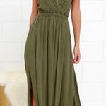 Lulus Olive Green Maxi Dress Photo 0