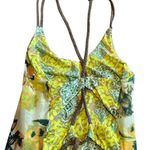 Maaji Floral Print Maxi Dress Lace-Up Open Back Stretch Beach Swimwear Small Photo 8