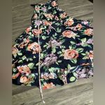 Sequin Hearts  Strapless Navy Floral Dress Photo 7