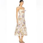 Zimmermann  Cream and Blue Floral Midi Dress Photo 2