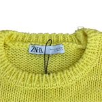 ZARA NWT Yellow Chunky Knit Sleeveless Mini Sweater Dress Sz S #1139 Photo 8