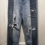 Free People  jeans size 25. EUC, patchwork. Boho vintage vibe. Distressed. Photo 0