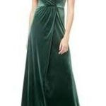 Nordstrom Love By Design Emerald Green Velvet Twist Front Maxi Dress Sleeveless Sz S Photo 0
