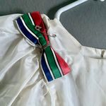 Vintage 1950s White Ruffle Jumper Dress with Apron Trim Handmade XS Photo 2