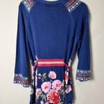 Anthropologie  Sparrow Fair Isle Floral Sweater with Tie Size Medium Photo 5
