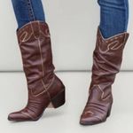 Very Volatile  | Rawhide Cowgirl Boots Brown Size 7 Mint Condition‎ Photo 0