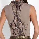 BCBGMAXAZRIA Maxazria Snakeskin Rare Moto Vest Photo 1