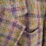 Vintage Betty Hanson Orange, Tan Purple‎ and Green Blazer Size 14 Orange Photo 1