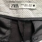 ZARA Women’s Black Tapered Mid-Rise Cropped Dress Pants Photo 4