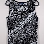 Jones New York Black White Wool Blend Sweater Sleeveless Tank Women Size Medium Photo 0