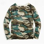 J.Crew Size S Sweatshirt Sweater In Camo Merino Wool Long Sleeve Women's Soft Photo 3