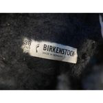 Birkenstock Arizona Slide Sandals Women's 7 Narrow Black Shearling Leather Photo 2