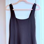 NBD Thom Midi Dress with Square Neck & Thigh High Slit in Black Size Small Photo 4