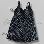 Torrid Iridescent Mermaid Scale Scoop Neck Swim Dress Swimsuit Black Size 1X Photo 4