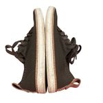 UGG  Sydney Olive Green Lace-up Textured Sweater Sneaker Leather Shoes 10 Photo 3