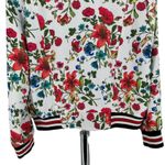 Olivia Culpo x Le Tote Reversible Bomber Jacket Floral Print Faux Leather size L Size L Photo 7
