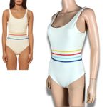 Dolce Vita Cream Kokomo Embroidered One Piece Swimsuit NEW MEDIUM Photo 1