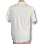 Vintage 90s Embroidered Cardigan Oatmeal Patchwork Light Pink Floral Knit Zipper Size M Photo 4