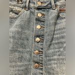 American Eagle Pride NWT Super Hi-Rise A-Line Denim Skirt Size 00 Raw Hem Photo 5