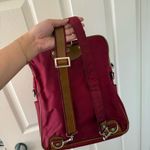 Vintage Dark Red Burgundy Doraemon Convertible Backpack Messenger Crossbody Bag Photo 1